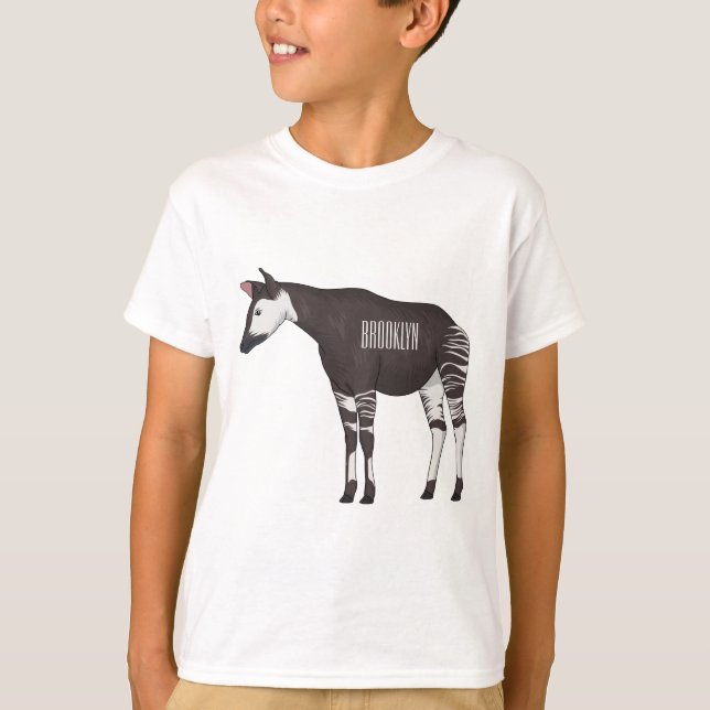 Camiseta Ilustracion personalizado de Okapi (Anverso)