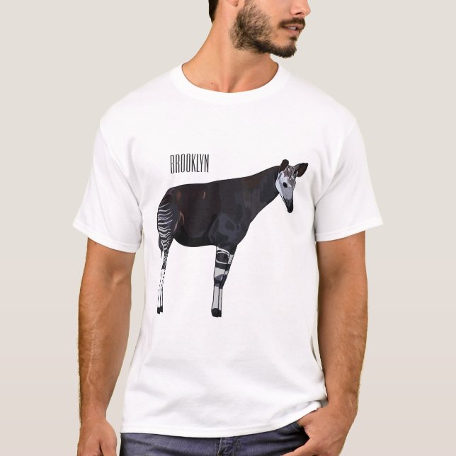 Camiseta Ilustracion personalizado de Okapi (Anverso)