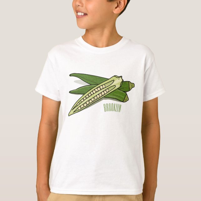 Camiseta Ilustracion personalizado de Okra (Anverso)