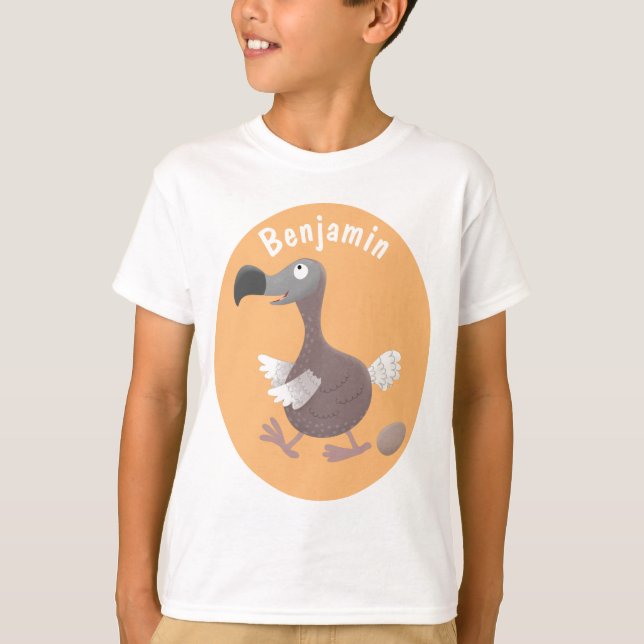 Camiseta Ilustracion personalizado de pájaro dodo gracioso (Anverso)