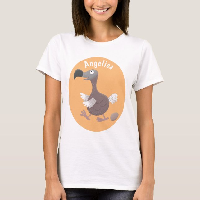 Camiseta Ilustracion personalizado de pájaro dodo gracioso (Anverso)