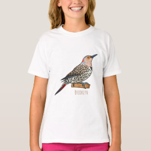 Camiseta Ilustracion personalizado de pájaro parpadeante de