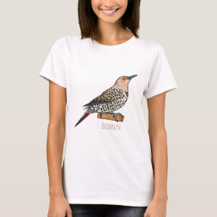Camiseta Ilustracion personalizado de pájaro parpadeante de