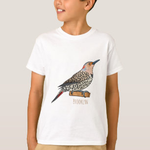 Camiseta Ilustracion personalizado de pájaro parpadeante de