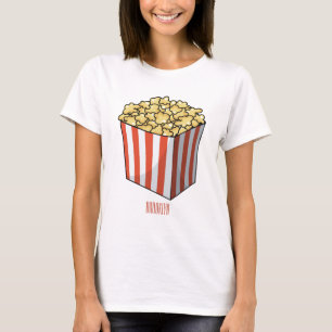 Camiseta Ilustracion personalizado de palomitas