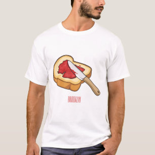 Camiseta Ilustracion personalizado de pan y mermelada
