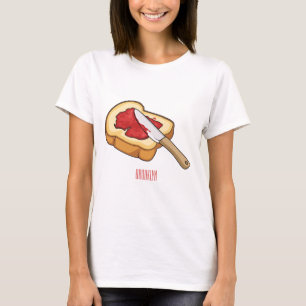 Camiseta Ilustracion personalizado de pan y mermelada
