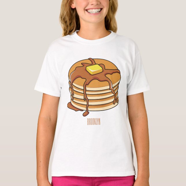 Camiseta Ilustracion personalizado de panqueques (Anverso)