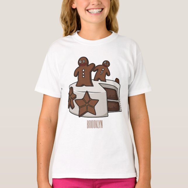 Camiseta Ilustracion personalizado de pastel de pan de jeng (Anverso)