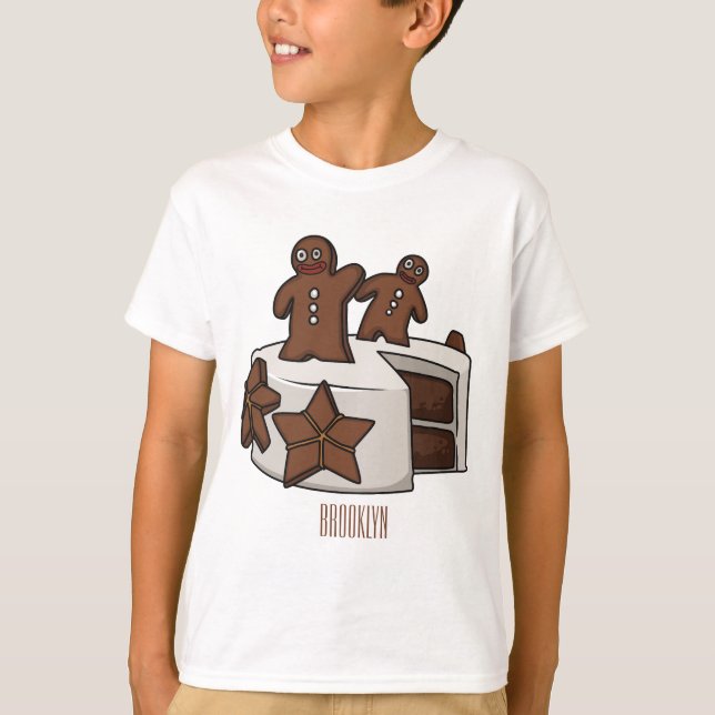 Camiseta Ilustracion personalizado de pastel de pan de jeng (Anverso)