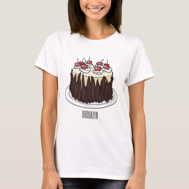 Camiseta Ilustracion personalizado de pasteles de la Selva  (Anverso)