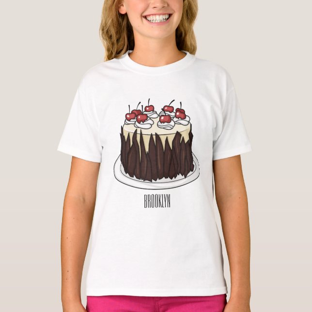 Camiseta Ilustracion personalizado de pasteles de la Selva  (Anverso)