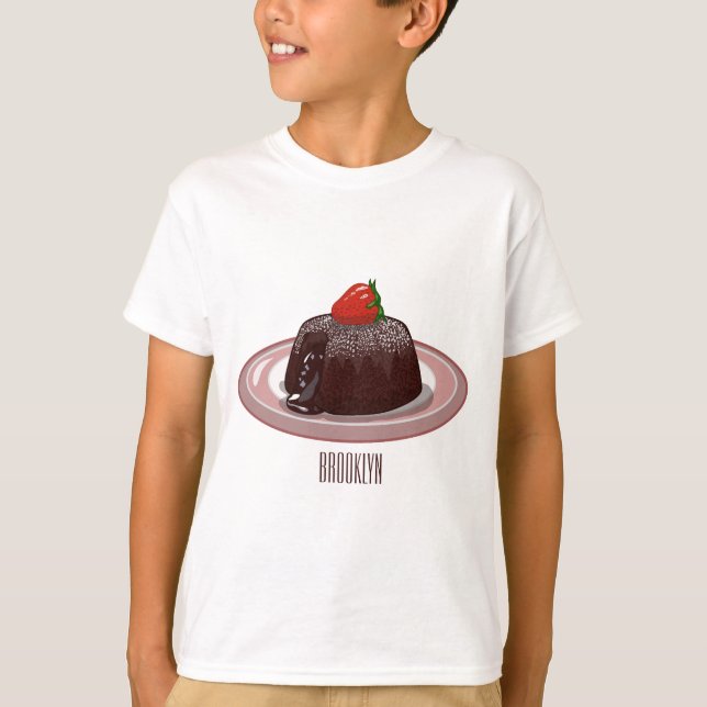 Camiseta Ilustracion personalizado de pastelitos de lava de (Anverso)