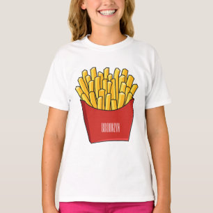 Camiseta Ilustracion personalizado de patatas fritas