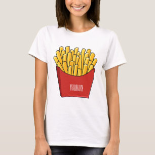 Camiseta Ilustracion personalizado de patatas fritas