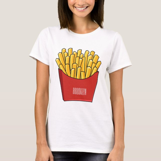 Camiseta Ilustracion personalizado de patatas fritas (Anverso)