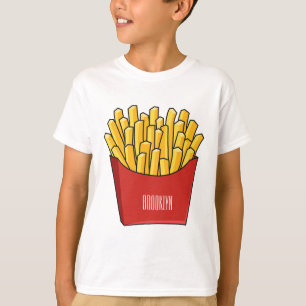 Camiseta Ilustracion personalizado de patatas fritas