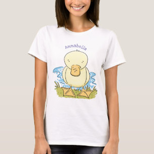 Camiseta Ilustracion personalizado de pato amarillo