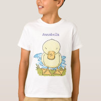 Ilustracion personalizado de pato amarillo