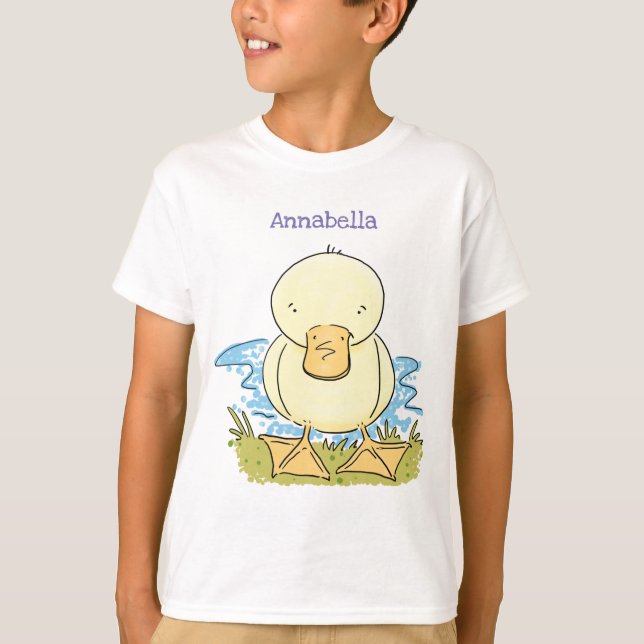 Camiseta Ilustracion personalizado de pato amarillo (Anverso)