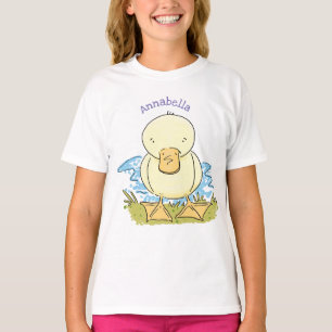 Camiseta Ilustracion personalizado de pato amarillo