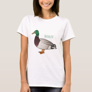 Camiseta Ilustracion personalizado de pato mallard