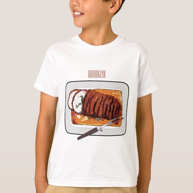 Camiseta Ilustracion personalizado de pavo asado (Anverso)