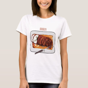 Camiseta Ilustracion personalizado de pavo asado
