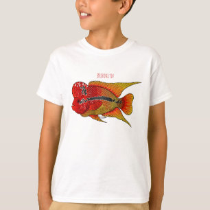 Camiseta Ilustracion personalizado de peces cíclicos de cue