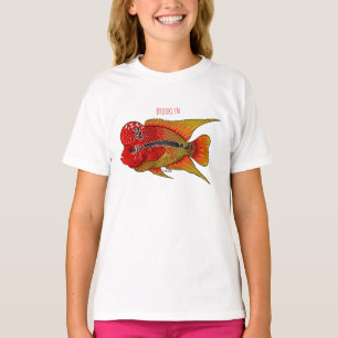 Camiseta Ilustracion personalizado de peces cíclicos de cue