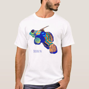 Camiseta Ilustracion personalizado de peces mandarínicos