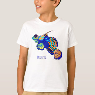 Camiseta Ilustracion personalizado de peces mandarínicos