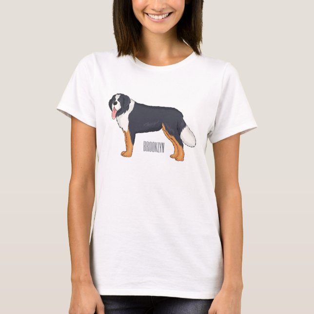 Camiseta Ilustracion personalizado de perro de montaña de B (Anverso)