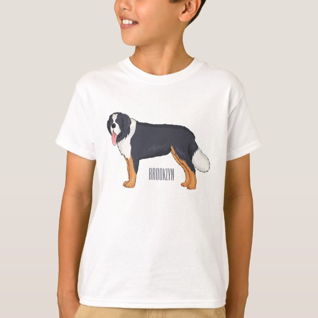 Camiseta Ilustracion personalizado de perro de montaña de B (Anverso)