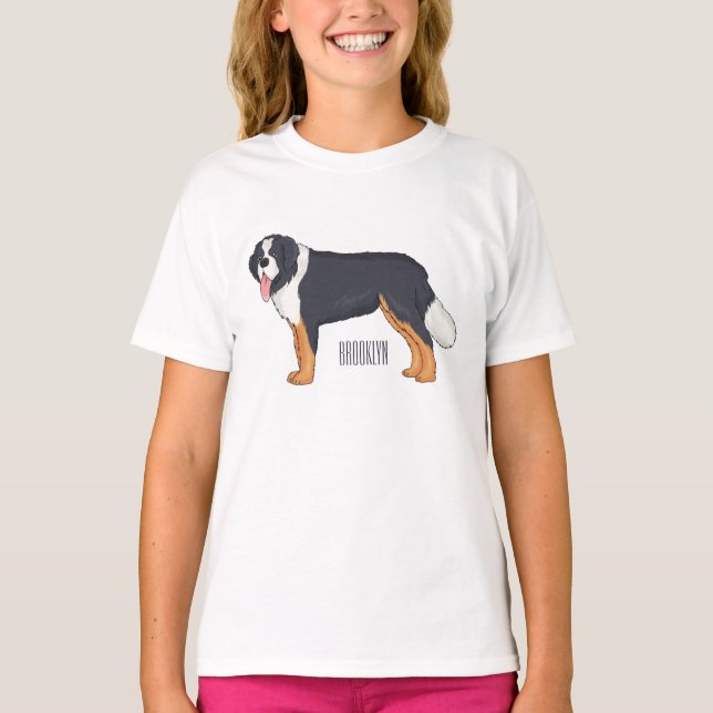 Camiseta Ilustracion personalizado de perro de montaña de B (Anverso)