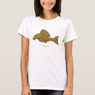 Camiseta Ilustracion personalizado de pescado Pleco