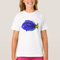 Ilustracion personalizado de pescado tang azul