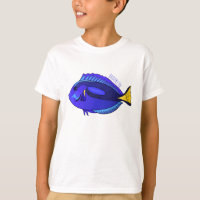 Ilustracion personalizado de pescado tang azul