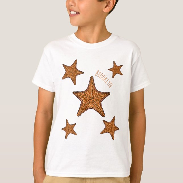 Camiseta Ilustracion personalizado de pez estrella (Anverso)