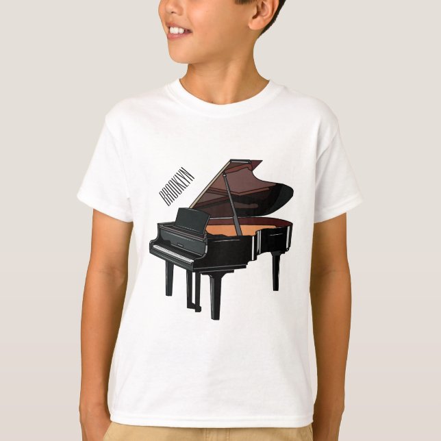 Camiseta Ilustracion personalizado de piano (Anverso)