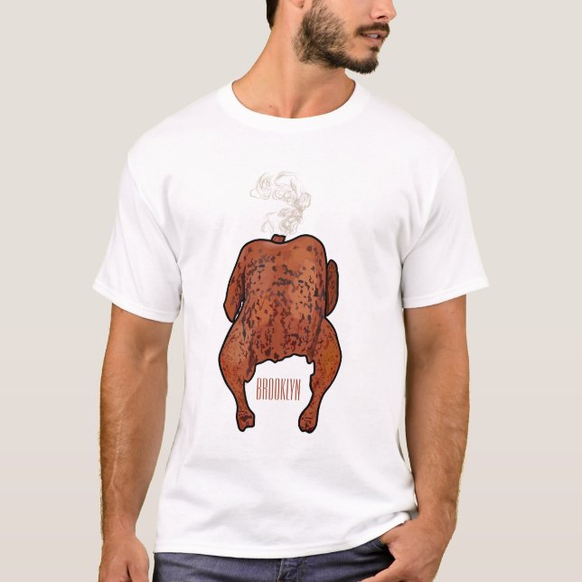 Camiseta Ilustracion personalizado de pollo asado (Anverso)