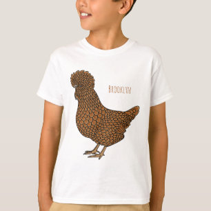 Camiseta Ilustracion personalizado de pollo polaco Chamois