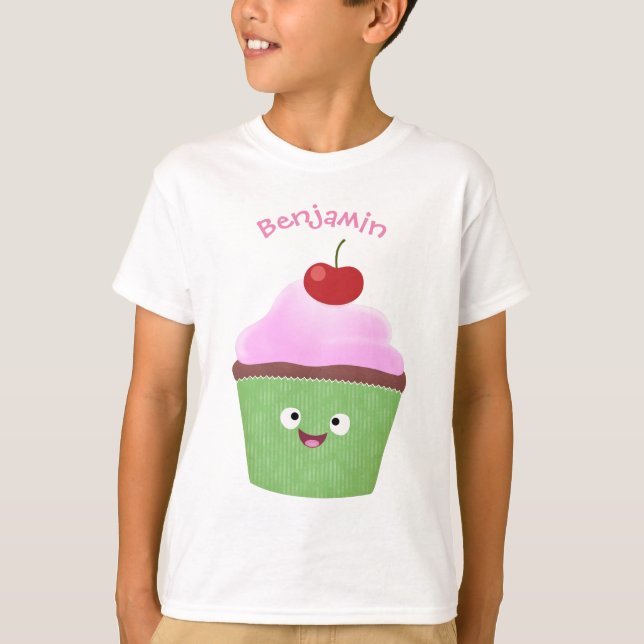 Camiseta Ilustracion personalizado de quequitos alegres (Anverso)