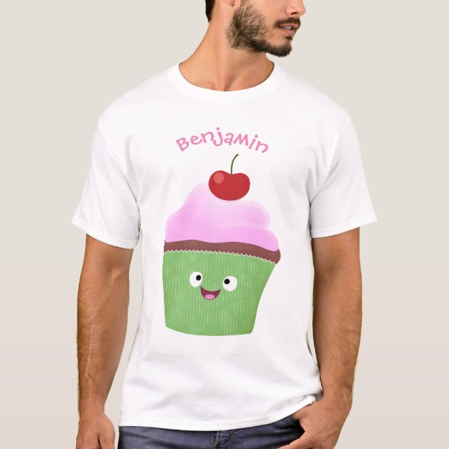 Camiseta Ilustracion personalizado de quequitos alegres (Anverso)