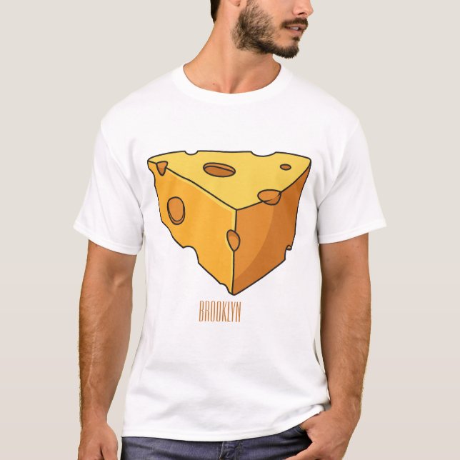 Camiseta Ilustracion personalizado de queso (Anverso)