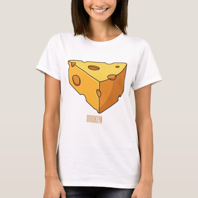 Camiseta Ilustracion personalizado de queso (Anverso)