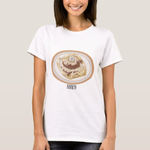 Camiseta Ilustracion personalizado de rollo de canela