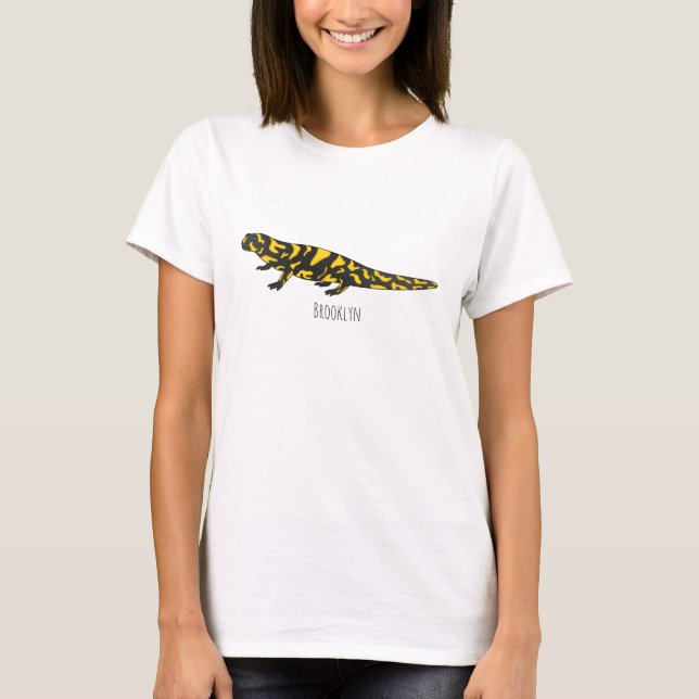 Camiseta Ilustracion personalizado de salamandra tigre (Anverso)