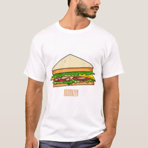 Camiseta Ilustracion personalizado de sándwich