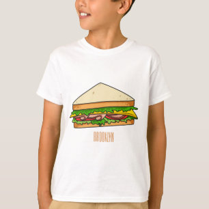 Camiseta Ilustracion personalizado de sándwich